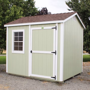 8x10 Premium Ranch shed, sage green