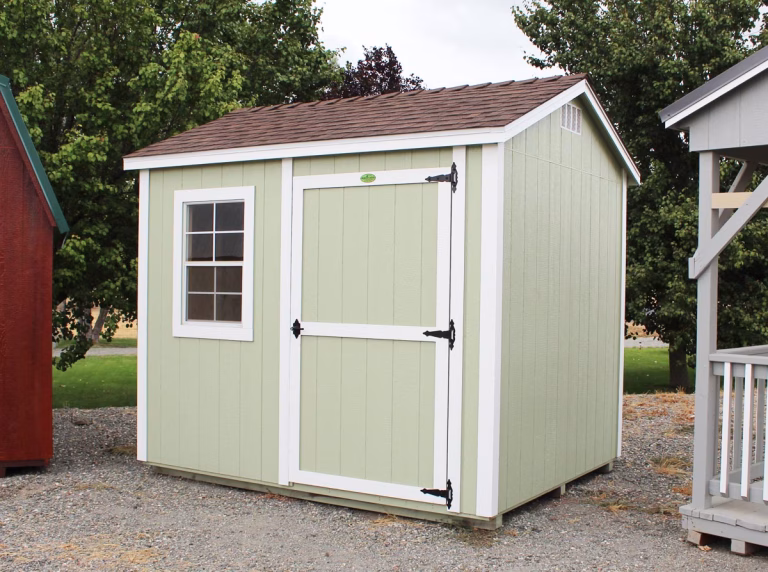 8x10 Premium Ranch shed, sage green