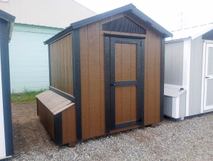 6x6 brown chicken coop