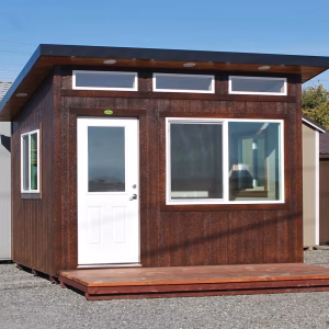10x12 finished studio office with redwood deck
