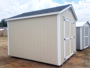 10x12 Premium Ranch shed from Sequoia Sheds with double doors, 10 year warranty